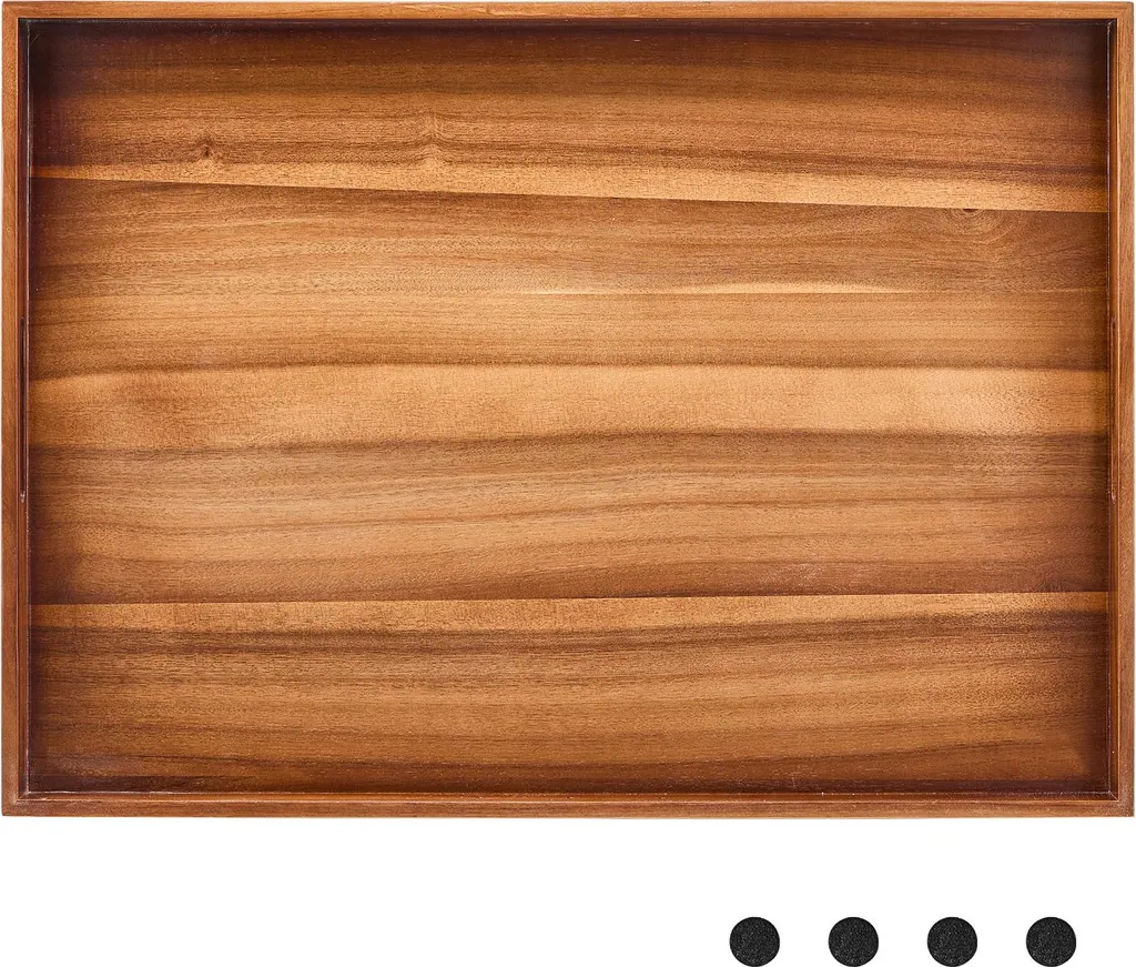 SucceBuy Copripasta in legno di acacia con maniglie integrate, adatto per cucine a gas ed elettriche, versatile come copertura per il lavello della cucina, prolungamento del piano di lavoro o vassoio di servizio