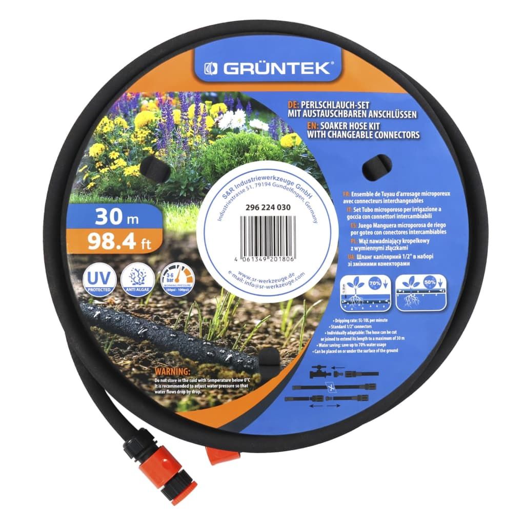 GRÜNTEK set di tubi con perline 30 m nero Immagine del prodotto 