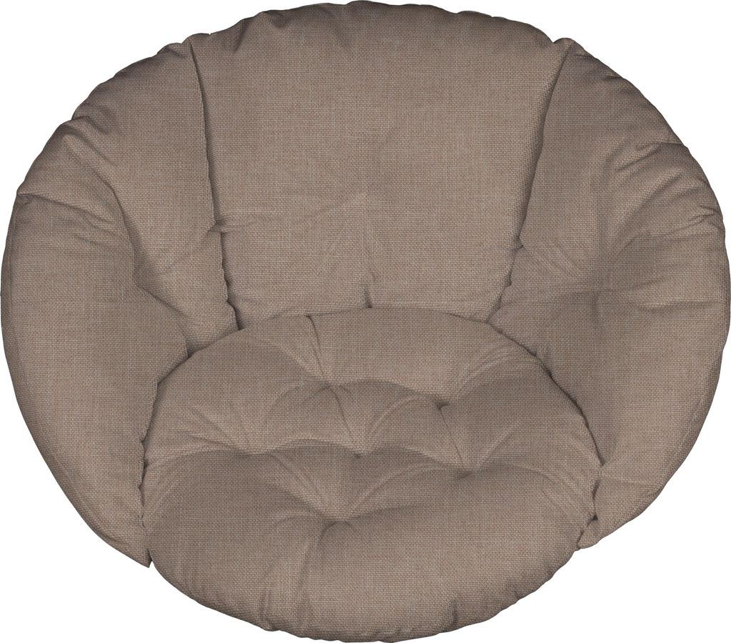 Sitzkissen für Hängesessel 60x60 cm – 12 cm dick, Auflage, gepolstert, Rückenkissen, Stoff Helle Savana [114]
