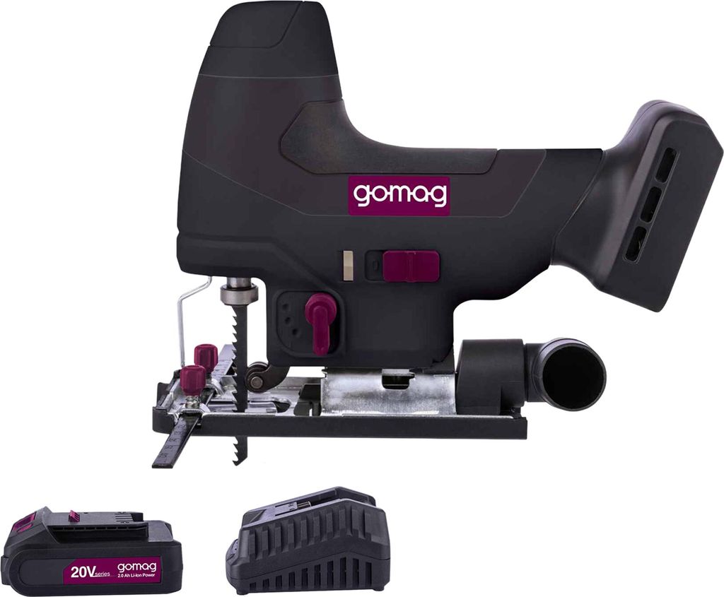 Gomag Akku-Stichsäge GO-STS254BL 20V Sägehub 25,4mm 2,0 Ah Starterkit