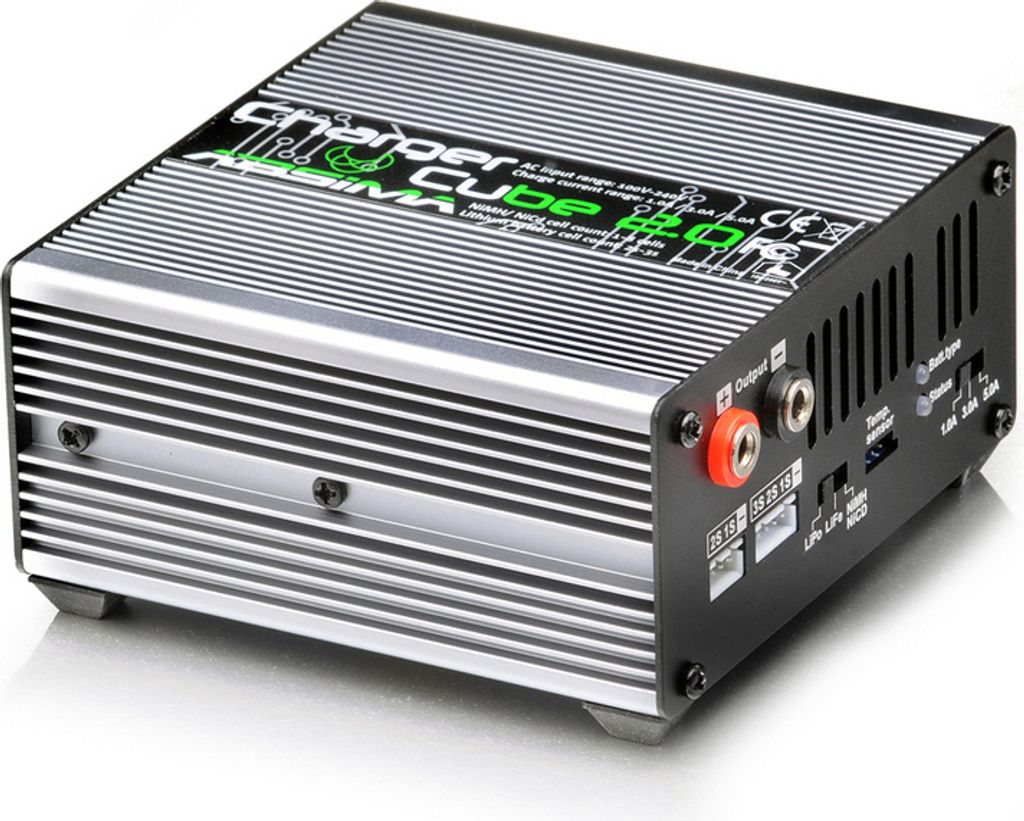 Absima Cube 2.0 - Ladeleitung - Schwarz - Metallisch - Weiblich - LiPo / LiFe / NiMH / NiCd Akku - 109 mm - 55 mm