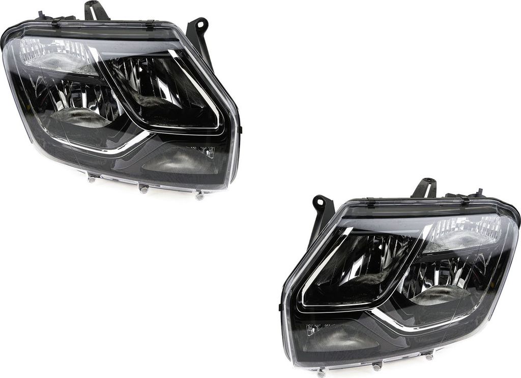 Johns, Scheinwerfer Halogen links rechts Set passend für Dacia Duster f. me. LWR m. TFL 260608209R 260605020R 260100156R 260107307R