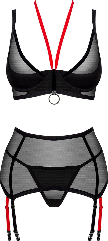 Obsessive - Glandez Drei-Teiliges Set - Schwarz