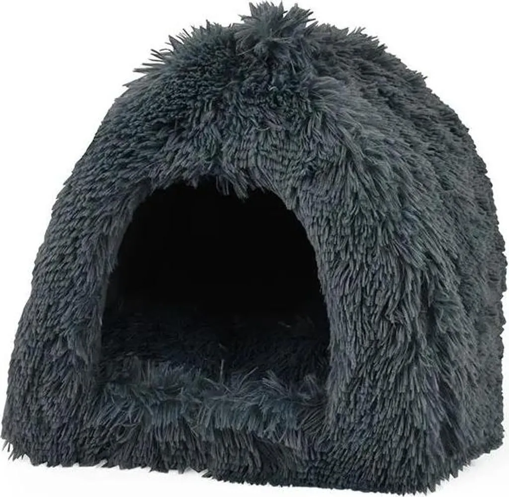 Nayeco Igloo Relax Grigio 40x40x35cm | Cuccia per Gatti e Cani Piccoli