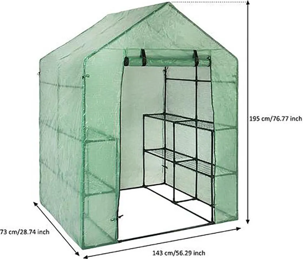 Serre portable walk-in résistante en PVC pour protection hivernale plantes