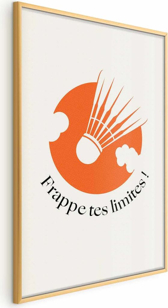 Posterpapier Poster - Shuttlecock Against the Orange Sun 40x60 cm Abstrakt i-B-10057-ao-a