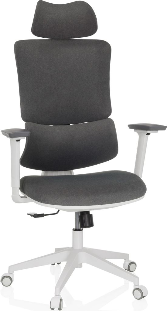 MyBuero Home Office Bürostuhl ERGOMY WF Schreibtischstuhl mit Armlehnen (höhenverstellbar) Stoff Drehstuhl