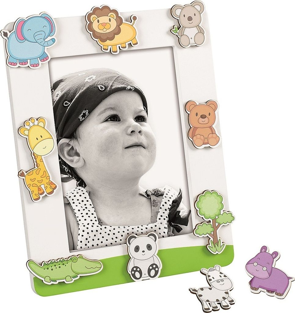 A1674 ANIMAL STICKERS Kinder Bilderrahmen MDF 13x18 ff