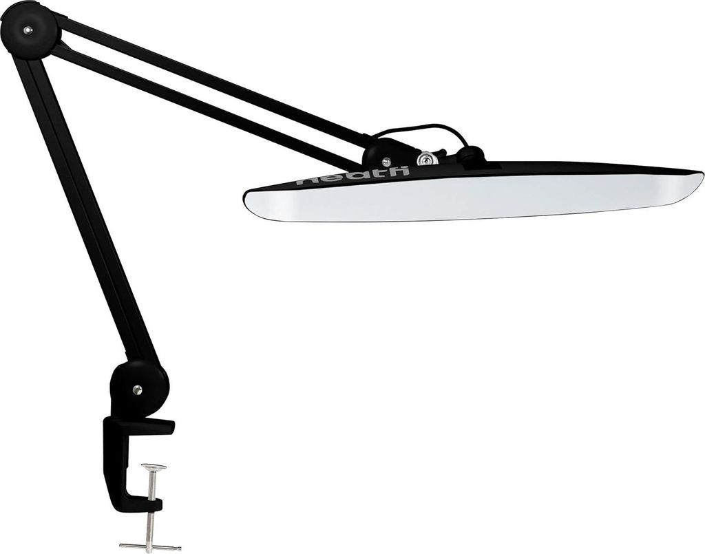 (Neues Modell) XL Schreibtischlampe, 2200 LEDs, 20 W, dimmbar, 3 Beleuchtungsmodi, korrelierte Farbtemperatur, 182 SMD-LEDs (CCT mit Klemme, Schwarz)