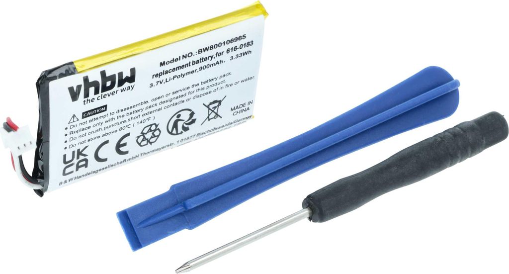 vhbw Akku kompatibel mit Apple iPod Photo 30GB M9829, 30GB M9829/A, 30GB M9829B/A, 30GB M9829CH/A MP3-Player Musik Player (900 mAh, 3,7 V, Li-Ion)