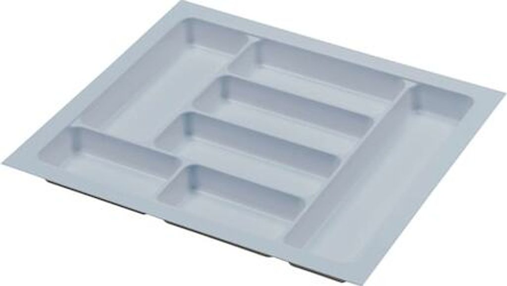 Besteckeinsatz für 60 cm Schublade Kunststoff Silbergrau 500 - 540 mm