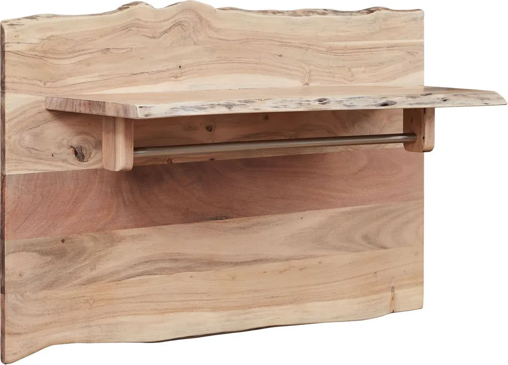 MASSIVMOEBEL24 Portemanteau 100x32 Acacia Laqué Pure Acacia #715