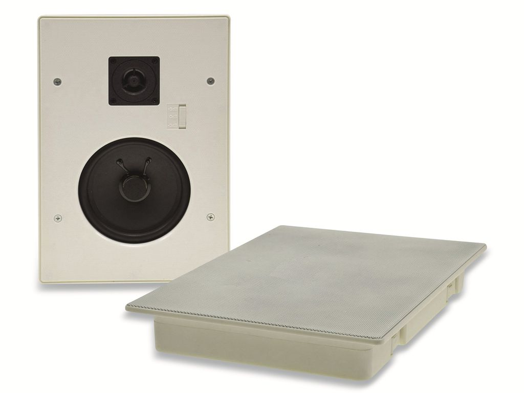 ChiliTec Haut-parleur encastrable CTE-34E,carré, blanc Image du produit 