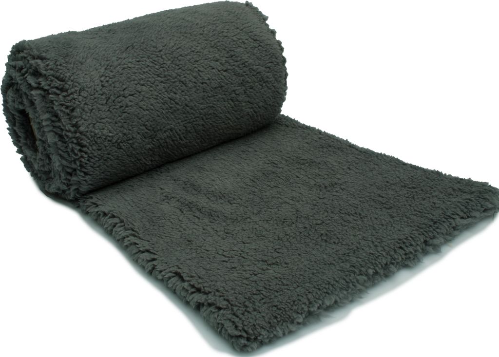 Minky Sherpa Lamm Kunstfell Graphit 50x160 cm Produktbild 