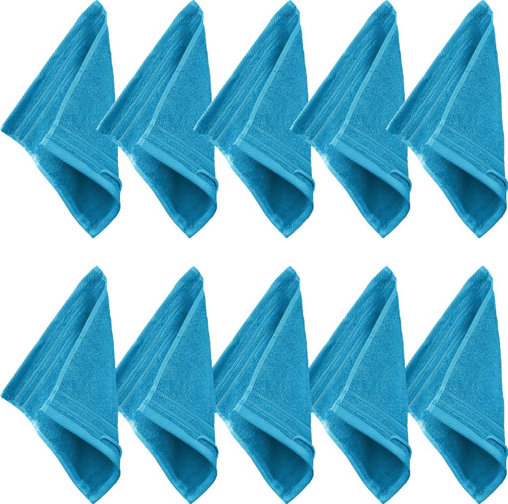 Erwin Müller Seiftuch Heidelberg" 10er-Pack türkis 30x30 cm"