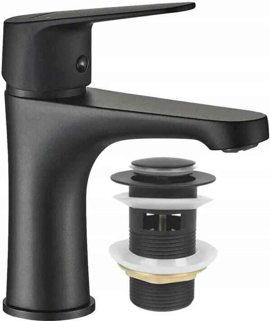 Miscelatore Lavabo Sagra Nero Click-Clack | Rubinetteria Bagno Design