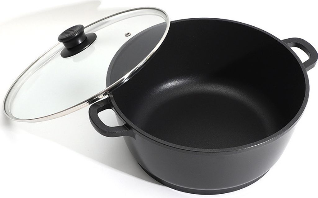 Aluminium-Kochtopf 24 cm mit Deckel aus Glas | Produktbild 