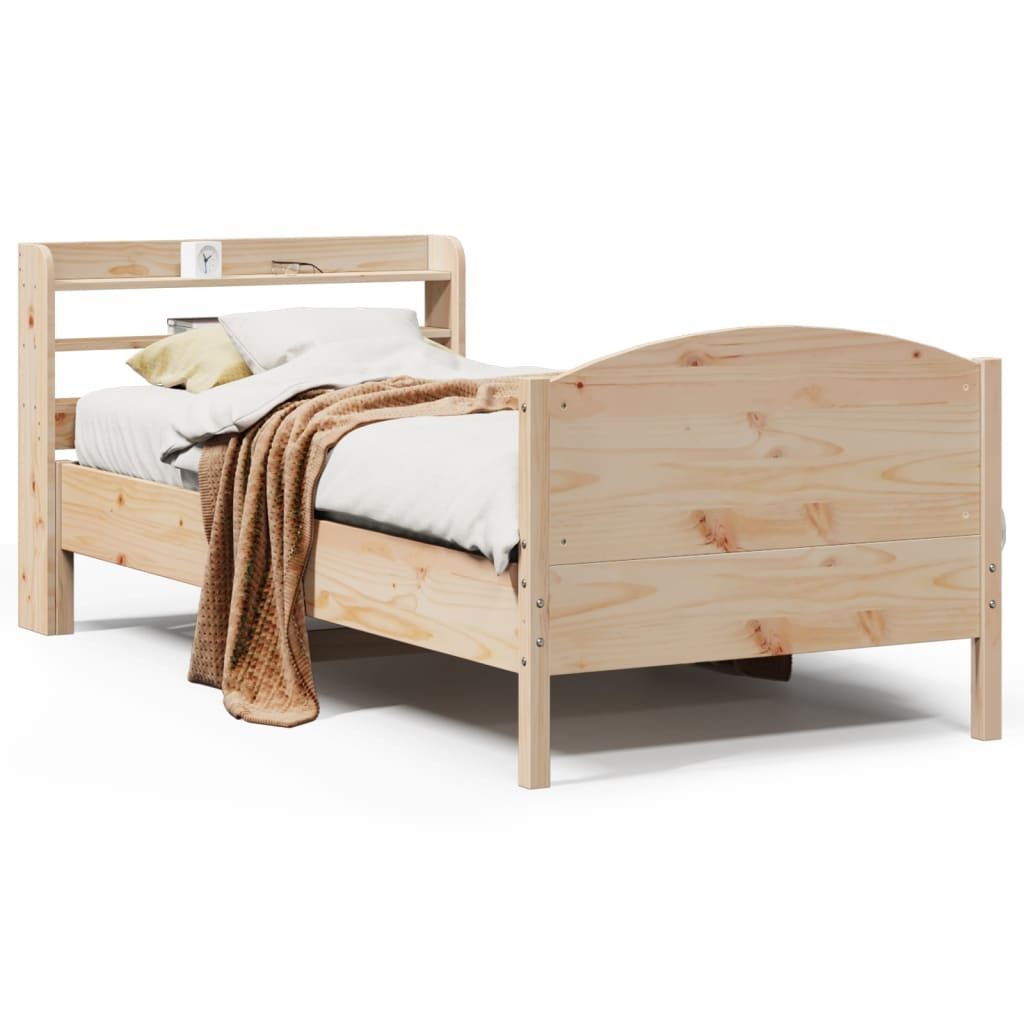 vidaXL Massivholzbett ohne Matratze 100x200 cm Kiefernholz