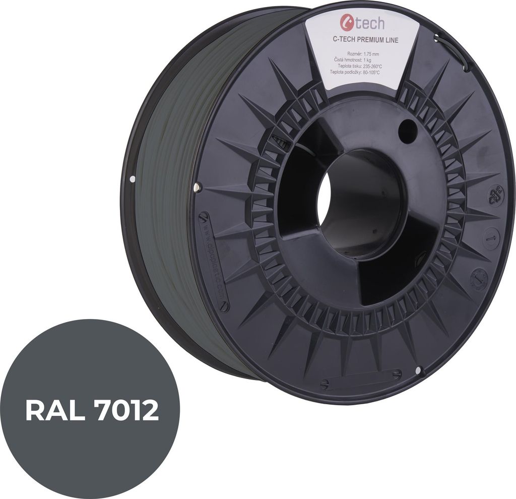 C-TECH-Filament PREMIUM LINE ABS basaltgrau RAL7012