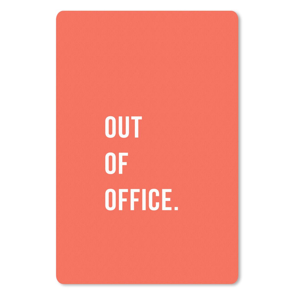MuchoWow Mauspad Mousepad Zitate - Außer Dienst - Orange 40x60 cm - Mousepads - Maus Mat - Pad - Mausunterlage - Schreibtisch Accesoire