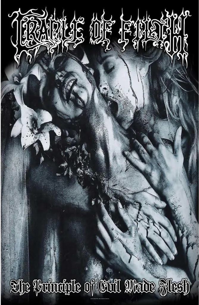 Poster en tissu Cradle Of Filth 106x70 cm Décoration Murale Rock Metal