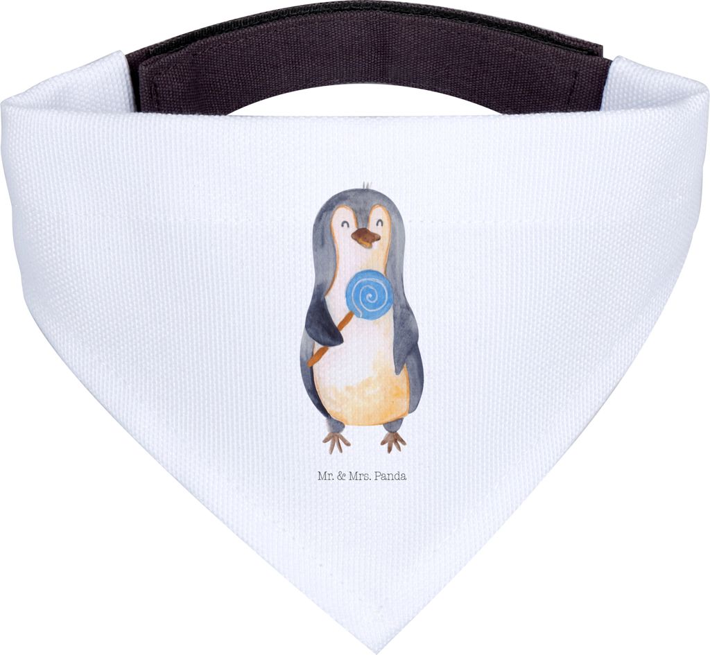 Mr. & Mrs. Panda Tuch Pinguin Lolli - Weiß - Geschenk, Süßigkeiten, Hunde-Halstuch, Pinguine, Heißhunger, Spruch, Ganove, Halstuch Hund, Hunde,...