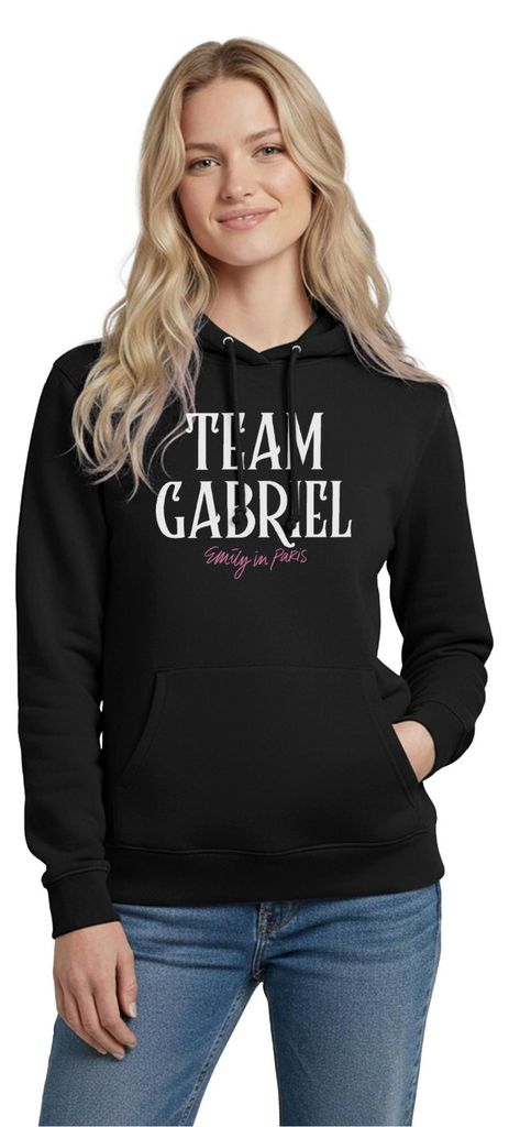 Spreadshirt Emily In Paris Team Gabriel Damen Hoodie, L, Schwarz