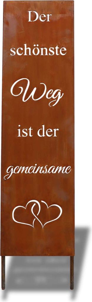 Gartenstecker Rost 55 cm Gartenaufsteller Metall Produktbild 