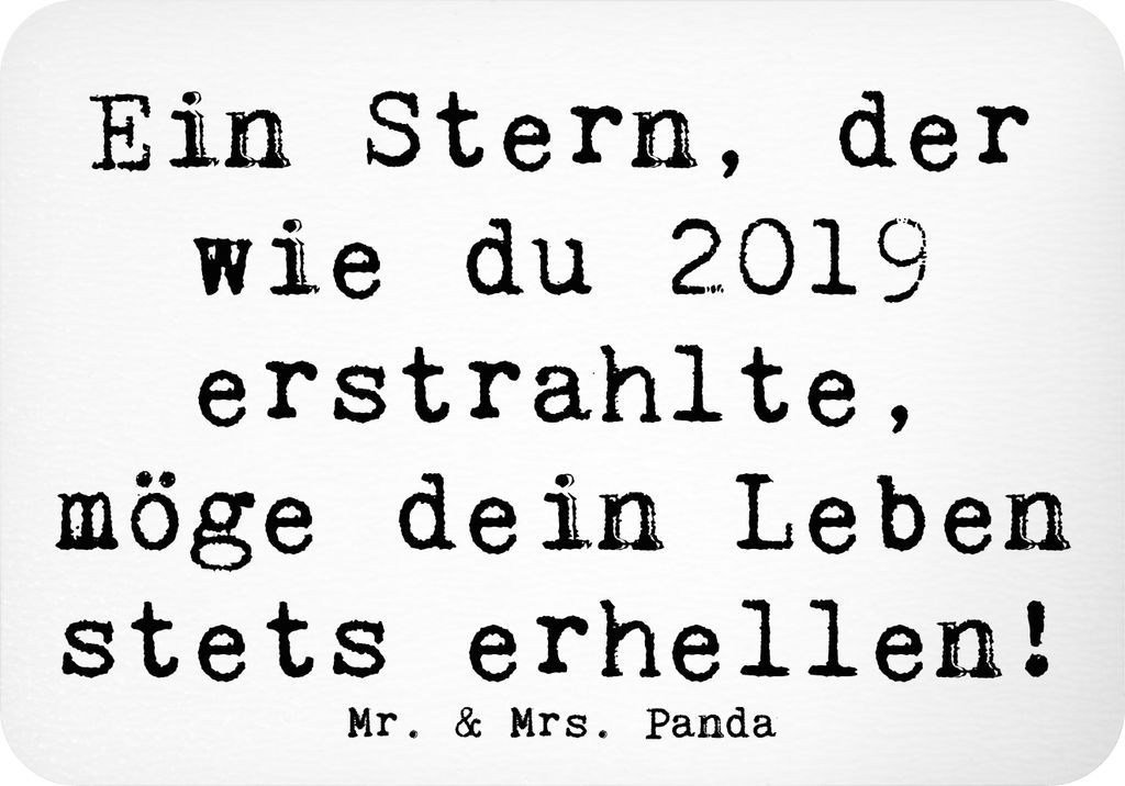 Mr. & Mrs. Panda magnet Spruch 2019 Geburtstag Stern - Weiß - Geschenk, Pinnwandmagnet, zettelhalter, Liebe, Wertschätzung, haftmagnet, Geburtsta...