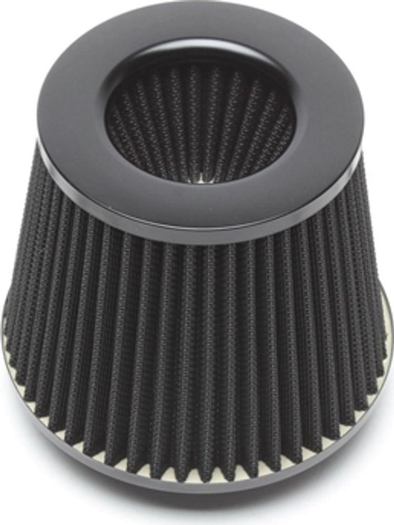 Kegel Luftfilter rund-konisch Offen Sport schwarz 60-90mm universell Länge 125mm