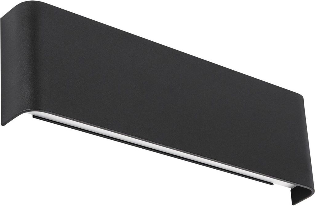 Wandlampe Aluminium LED B: 31 cm Up Down Schwarz länglich Produktbild 
