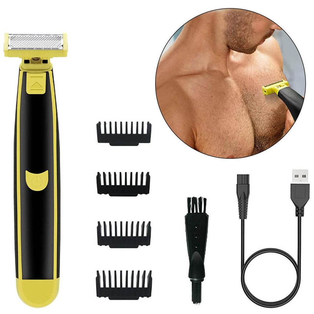 Elektrischer Rasierer Herren 3-in-1, Bart- & Haarschneider, wasserdicht Nass & Trocken, USB aufladbar, perfektes Männer Geschenk