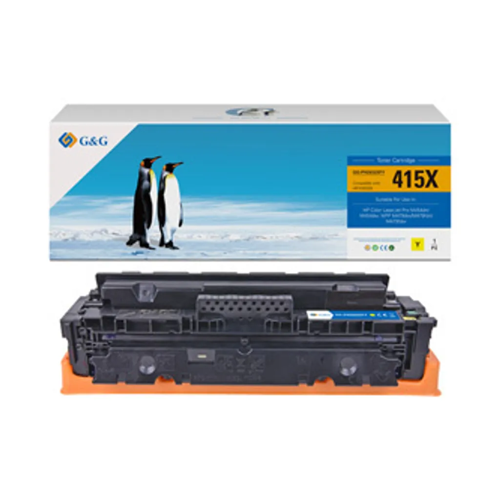 Toner Jaune HP 415X compatible W2032X G&G idéal pour impression de bureau