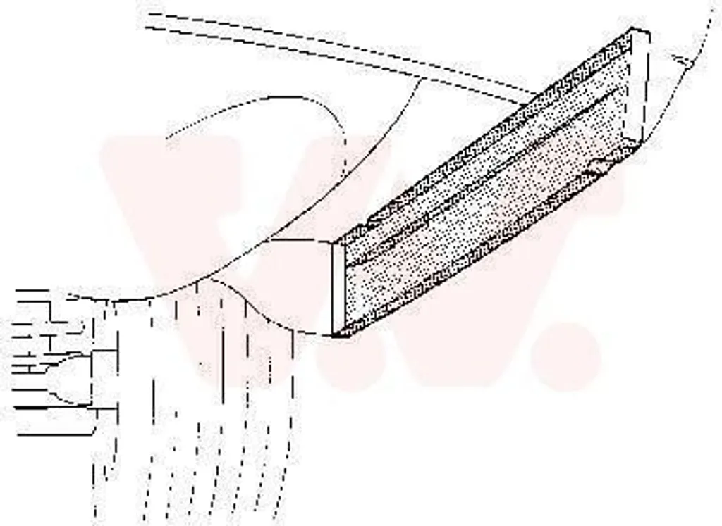 Panneau latéral arrière droit VAN WEZEL 3003.30 pour Mercedes /8 W114