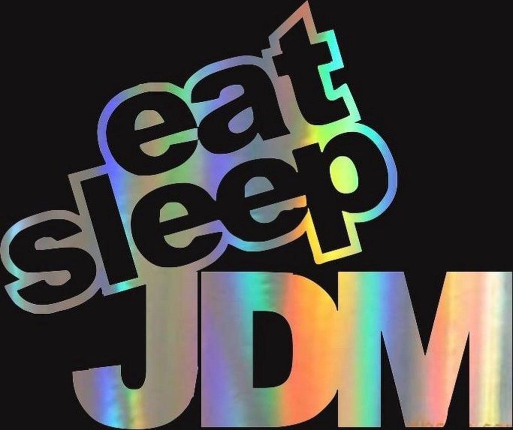 Jumadas Autoaufkleber JDM Eat Sleep 15x12cm schwarz
