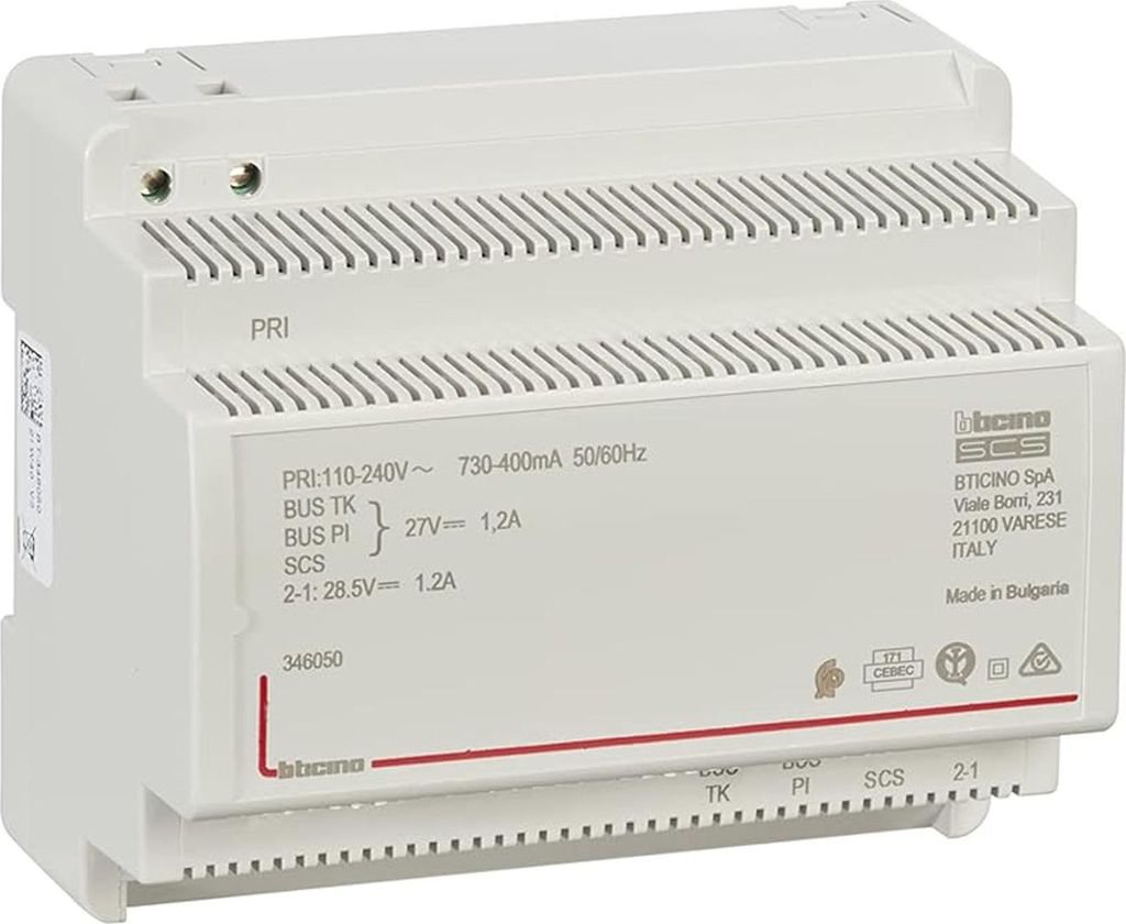 Napájecí adaptér pro videovrátné Legrand 346050.2 230V 1,2A Obrázek produktu 