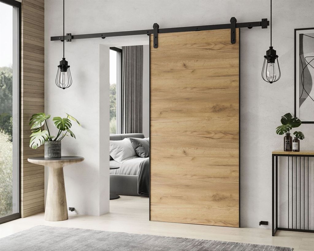 Schiebetür ALDER 76 cm mit Türdämpfer Craft Gold Eiche