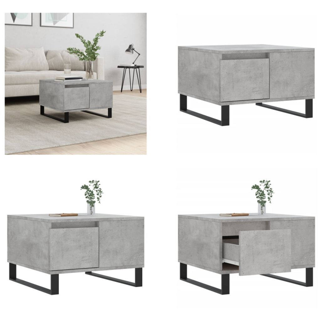 vidaXL Couchtisch Betongrau 55x55x36,5 cm Holzwerkstoff - Couchtisch - Couchtische - Beistelltisch - Sofatisch