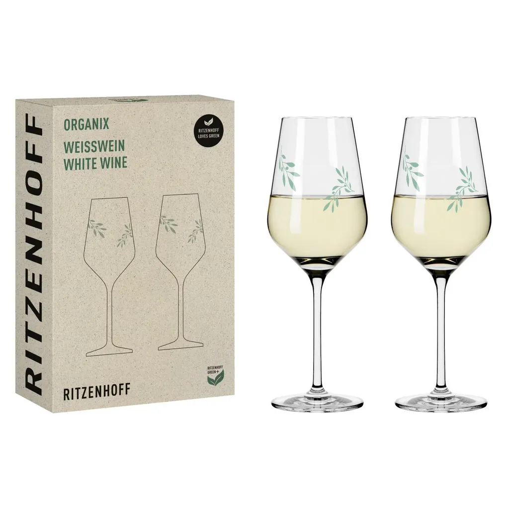 Ritzenhoff Organix 001 Set 2 Bicchieri Vino Bianco 380ml Designer