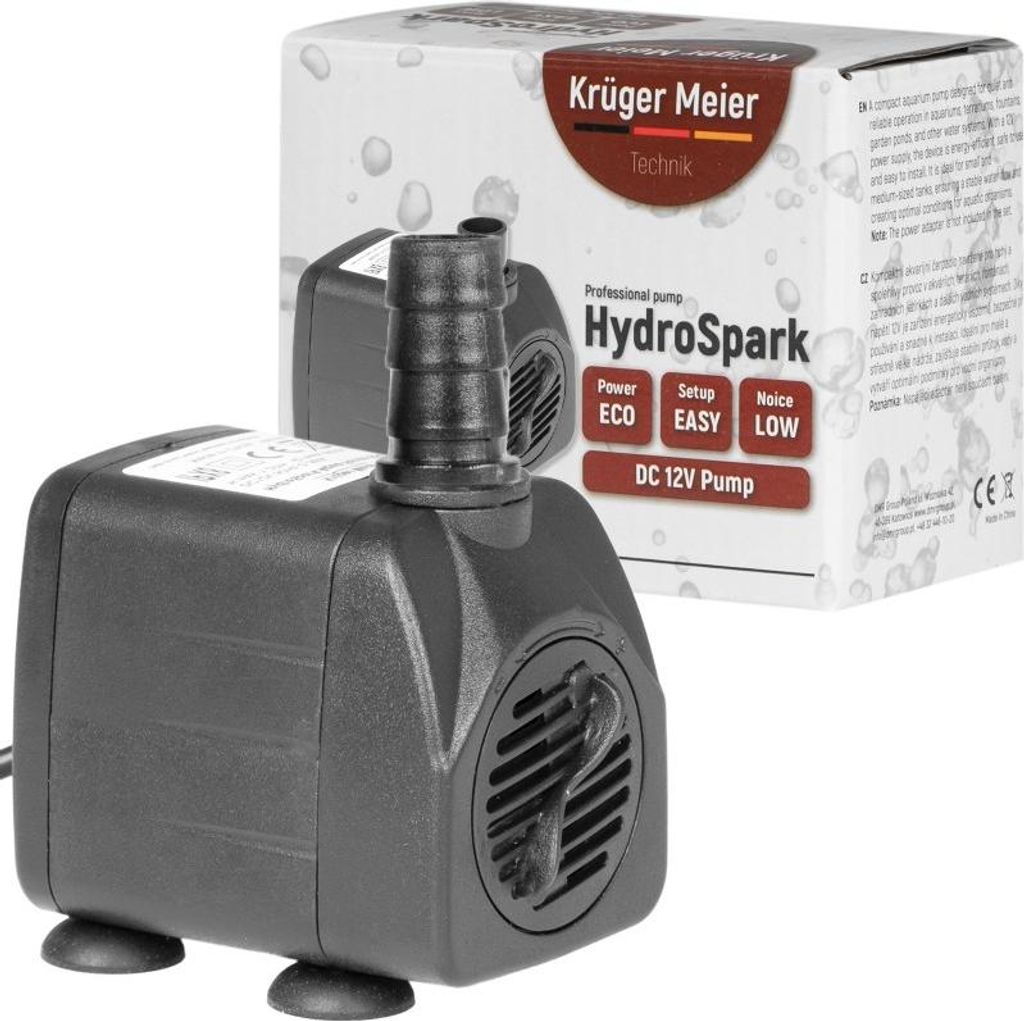 Kruger Meier HydroSpark 1250 - Wasserpumpe 1000l/h bei 12V