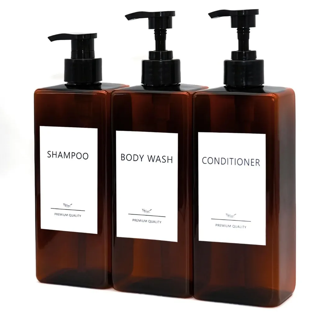 Distributeur de gel douche à pompe 500 ml pour salle de bain