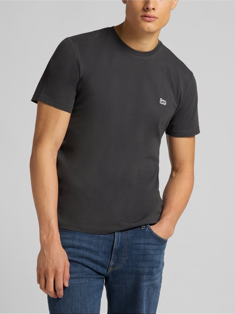 Schwarzes Herren Basic-T-Shirt Lee Washed - L