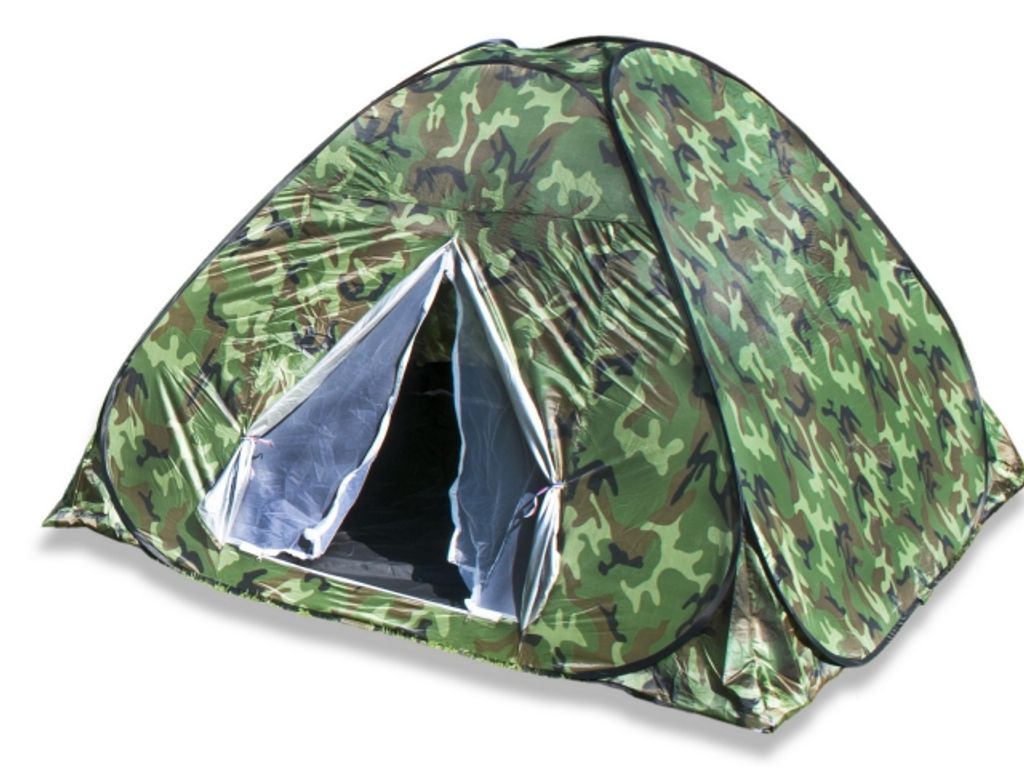 Tenda turistica per 3-4 persone di colore mimetico Immagine del prodotto 