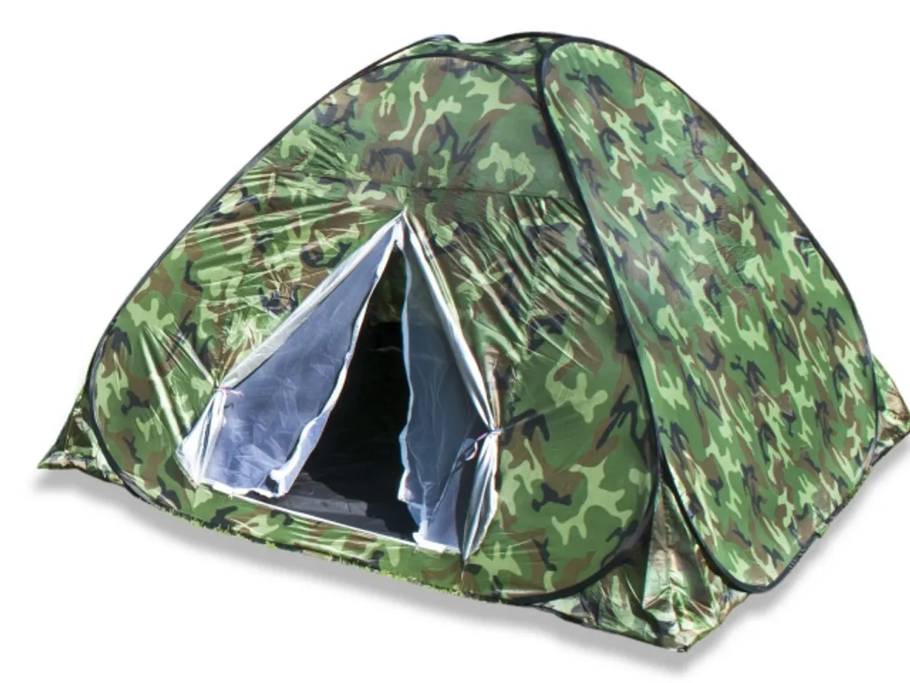 Tente de camping 3-4 personnes motif camouflage militaire bivouac
