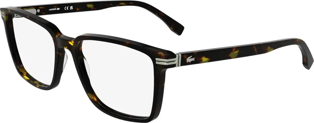 Lunettes Lacoste L2986 N en acétate Dark Havana style rectangulaire 55