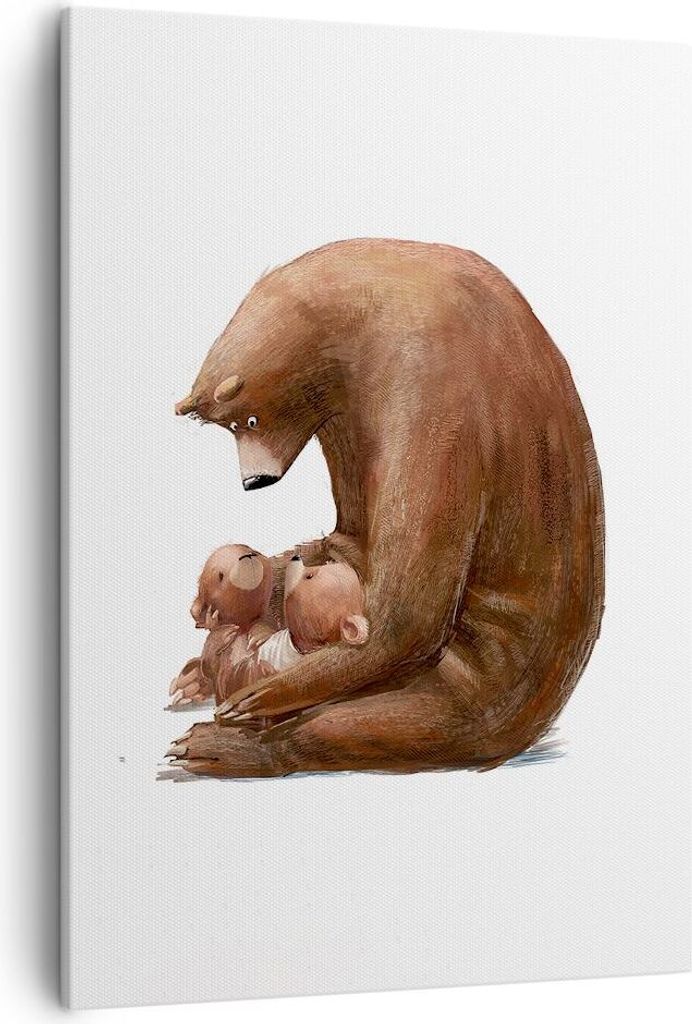 Bild auf Leinwand - Leinwandbild - Einteilig - Bär Teddybären Kinder - 50x70cm - Wand Bild - Wanddeko - Wandbilder - Leinwanddruck - Wanddekorati...