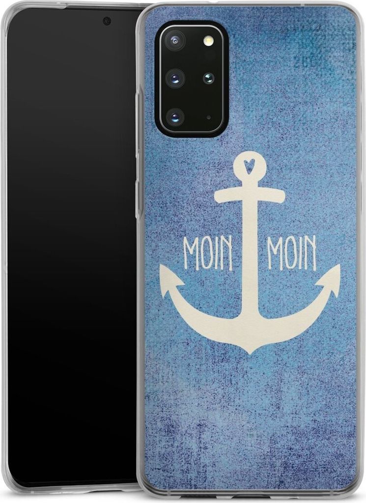 DeinDesign Slim Hülle für Samsung Galaxy S20 Plus 5G Silikon Case Ultra Dünn Handyhülle Anker Blau maritim