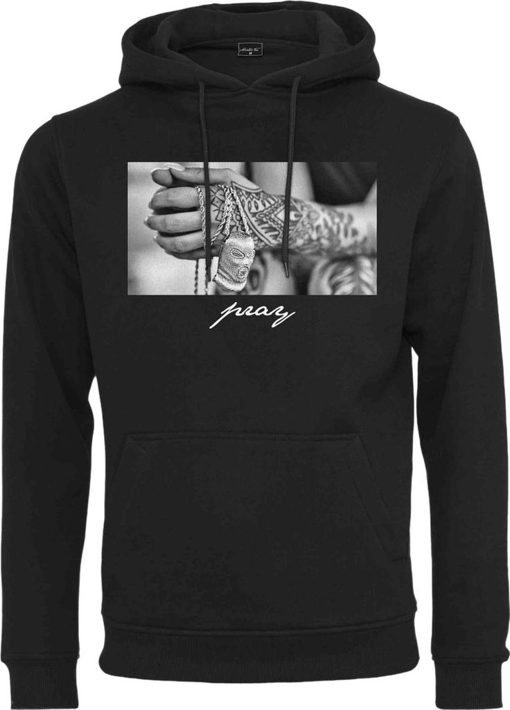 Mister Tee Fleece-Kapuzenjacke - PRAY 2.0 schwarz - L