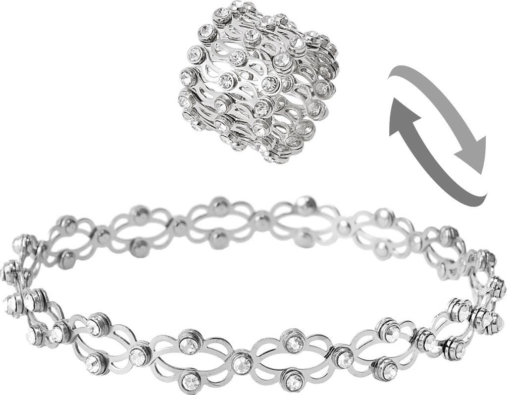 Ringarmband, allergiefrei, lebendige Farbe, glänzende Oberfläche, funkelnd, leicht zu tragen, lichtbeständiges Kupfer, 2-in-1 einziehbares Ringa...
