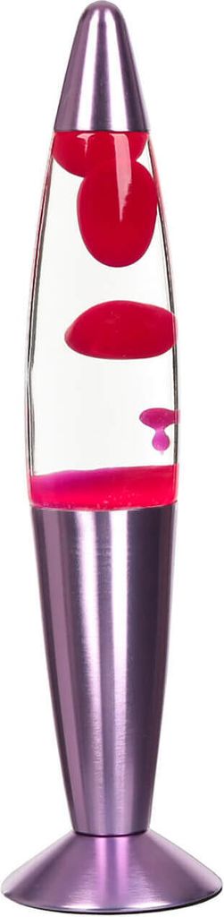 Lavalampe Pink 36 cm hoch mit Leuchtmittel Kabelschalter Produktbild 